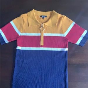 ELA Rib-Knitted Short Sleeved Shirt (Barely Worn)